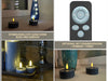 KI-generiertes Bild,2x XL LED 3D Teelichter Ribe Blau 6,8cm Echtwachs Spiegel flackernde flammenlose Kerze