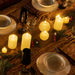 KI-generiertes Bild,2x LED 3D Teelichter Ribe Creme 4,5cm Echtwachs Spiegel flackernde flammenlose Kerze