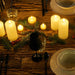 KI-generiertes Bild,2x LED 3D Teelichter Ribe Creme 4,5cm Echtwachs Spiegel flackernde flammenlose Kerze