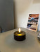 KI-generiertes Bild,2x XL LED 3D Teelichter Ribe Schwarz 6,8cm Echtwachs Spiegel flackernde flammenlose Kerze