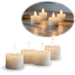 KI-generiertes Bild USB 4x LED 3D Teelichter Ribe Creme 6cm Echtwachs Spiegel flackernde flammenlose Kerze