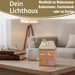 KI-generiertes Bild, LED Lichterhaus Nyhavn 19cm Rosa Keramik Fachwerkhaus Leuchthaus