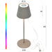 KI-generiertes Bild,LED Touch RGB Tischlampe Ribe Taupe 38cm kabellos Tischleuchte Dimmer Outdoor