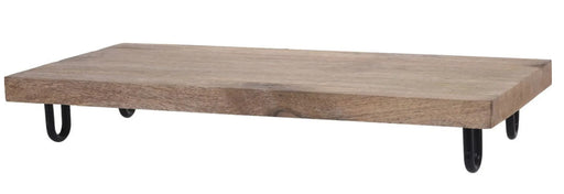 KI-generiertes Bild,Mango Holz Serviertablett 39x19cm Massiv 4 Füße Servierbrett Schneidebrett