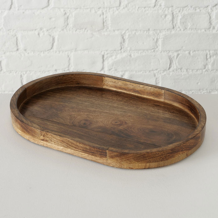 KI-generiertes Bild,Deko-Tablett Mango Holz Braun 29cm Rund Serviertablett Kerzen-Schale Obst-Schale
