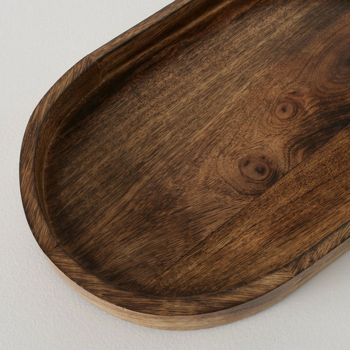 KI-generiertes Bild,Deko-Tablett Mango Holz Braun 36cm Rund Serviertablett Kerzen-Schale Obst-Schale