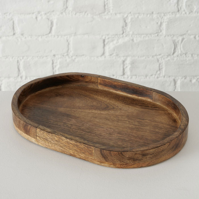 KI-generiertes Bild,Deko-Tablett Mango Holz Braun 36cm Rund Serviertablett Kerzen-Schale Obst-Schale
