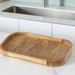 KI-generiertes Bild,Holz Deko Küchentablett Mango Braun 38x25cm Serviertablett Obstschale Brot