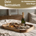 KI-generiertes Bild,XL Holz Deko Küchentablett Mango Braun 46x30cm Serviertablett Obstschale Brot