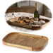 KI-generiertes Bild XL Holz Deko Küchentablett Mango Braun 46x30cm Serviertablett Obstschale Brot