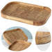 KI-generiertes Bild XL Holz Deko Küchentablett Mango Braun 46x30cm Serviertablett Obstschale Brot
