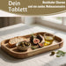 KI-generiertes Bild,Holz Deko Küchentablett Mango Braun 38x25cm Serviertablett Obstschale Brot