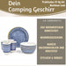 KI-generiertes Bild,Camping-Geschirr Set 12-teilig Maritim Blau Weiß 4 Personen Picknick