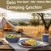 KI-generiertes Bild,Camping-Geschirr Set 12-teilig Maritim Blau Weiß 4 Personen Picknick