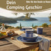 KI-generiertes Bild,Camping-Geschirr Set 12-teilig Maritim Blau Weiß 4 Personen Picknick