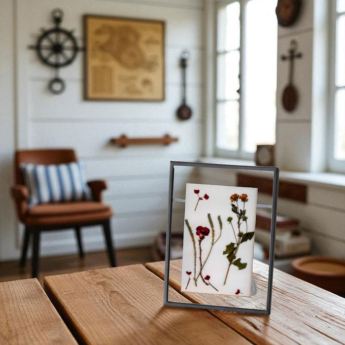 KI-generiertes Bild,Eleganter Glas Bilderrahmen Oslo 10x15cm Schwarz Klar Durchsichtig Fotorahmen