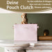 KI-generiertes Bild,Mimi's Glow Clutch Lia Rosa 22cm PU Leder Haptik Handtasche Kosmetiktasche