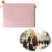 KI-generiertes Bild Mimi's Glow Clutch Lia Rosa 22cm PU Leder Haptik Handtasche Kosmetiktasche