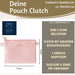 KI-generiertes Bild,Mimi's Glow Clutch Stella Rosa XL 30cm PU Leder Haptik Handtasche Kosmetiktasche