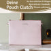 KI-generiertes Bild,Mimi's Glow Clutch Stella Rosa XL 30cm PU Leder Haptik Handtasche Kosmetiktasche