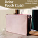 KI-generiertes Bild,Mimi's Glow Clutch Stella Rosa XL 30cm PU Leder Haptik Handtasche Kosmetiktasche