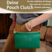 KI-generiertes Bild,Mimi's Glow Clutch Lia Dackel 22cm PU Leder Haptik Handtasche Kosmetiktasche
