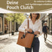 KI-generiertes Bild,Mimi's Glow Clutch Lia Navy Blau 22cm PU Leder Haptik Handtasche Kosmetiktasche