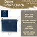 KI-generiertes Bild,Mimi's Glow Clutch Stella Navy Blau XL 30cm PU Leder Haptik Handtasche Kosmetiktasche