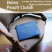 KI-generiertes Bild,Mimi's Glow Clutch Stella Navy Blau XL 30cm PU Leder Haptik Handtasche Kosmetiktasche