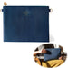 KI-generiertes Bild Mimi's Glow Clutch Stella Navy Blau XL 30cm PU Leder Haptik Handtasche Kosmetiktasche