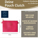 KI-generiertes Bild,Mimi's Glow Clutch Lia Pink 22cm PU Leder Haptik Handtasche Kosmetiktasche