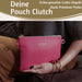 KI-generiertes Bild,Mimi's Glow Clutch Lia Pink 22cm PU Leder Haptik Handtasche Kosmetiktasche