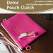 KI-generiertes Bild,Mimi's Glow Clutch Lia Pink 22cm PU Leder Haptik Handtasche Kosmetiktasche