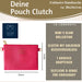 KI-generiertes Bild,Mimi's Glow Clutch Stella Pink XL 30cm PU Leder Haptik Handtasche Kosmetiktasche