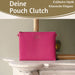 KI-generiertes Bild,Mimi's Glow Clutch Stella Pink XL 30cm PU Leder Haptik Handtasche Kosmetiktasche
