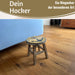 KI-generiertes Bild,Holz Pflanzenhocker 26x20cm Maritim Ocean Mini Tisch Deko Hocker Blumenständer