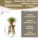 KI-generiertes Bild,Pflanzenhocker Teak Holz 21x16cm Mini Tisch Rechteckig Deko Hocker Blumenständer
