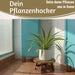 KI-generiertes Bild,Holz Pflanzenhocker 25x12cm Rund Mini Tisch Deko Hocker Blumenständer
