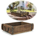 KI-generiertes Bild Holz Ziegelform Unika 32x30x12m Braun Schublade alte Backsteinform Cutlery Deko