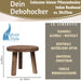KI-generiertes Bild,Vintage Holz Fußhocker Braun 30cm Rund Altholz Tritthocker Schemel Fußbank
