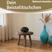 KI-generiertes Bild,Vintage Holz Fußhocker Braun 30cm Rund Altholz Tritthocker Schemel Fußbank