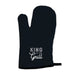 KI-generiertes Bild Ofenhandschuh BBQ "King of the Grill" hitzebeständig 28,5x16cm Kochhandschuh