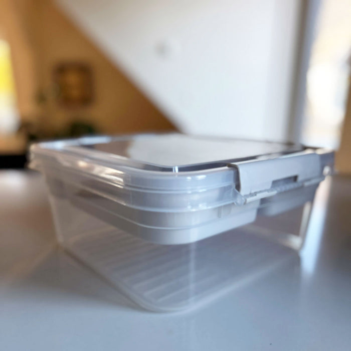 KI-generiertes Bild,Sortierbox Aufbewahrungsbox 26x11cm Beige Stapelbox mit Deckel Kosmetik Organizer