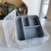 KI-generiertes Bild,Sortierbox Aufbewahrungsbox 26x11cm Grau Stapelbox mit Deckel Kosmetik Organizer