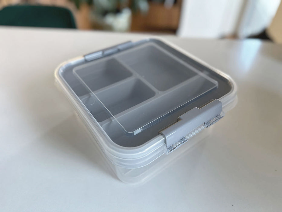 KI-generiertes Bild,Sortierbox Aufbewahrungsbox 26x11cm Grau Stapelbox mit Deckel Kosmetik Organizer