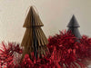 KI-generiertes Bild,2x Papier Tannenbaum Grau Braun 15cm Set Deko-Anhänger Weihnachten Baumschmuck
