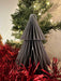 KI-generiertes Bild,2x Papier Tannenbaum Grau Braun 15cm Set Deko-Anhänger Weihnachten Baumschmuck