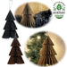 KI-generiertes Bild 2x Papier Tannenbaum Grau Braun 15cm Set Deko-Anhänger Weihnachten Baumschmuck