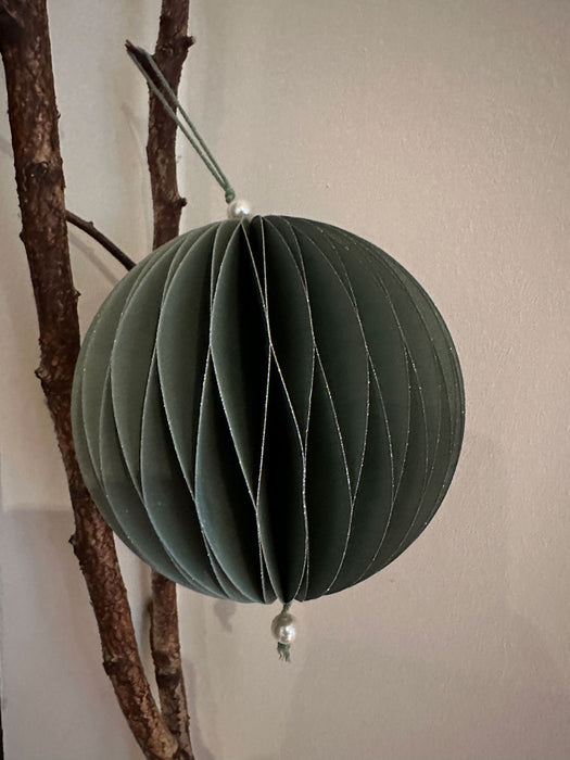 KI-generiertes Bild,3x XL Papier Wabenball Grün Blau Weiß 15cm Deko-Anhänger Weihnachten Baumschmuck