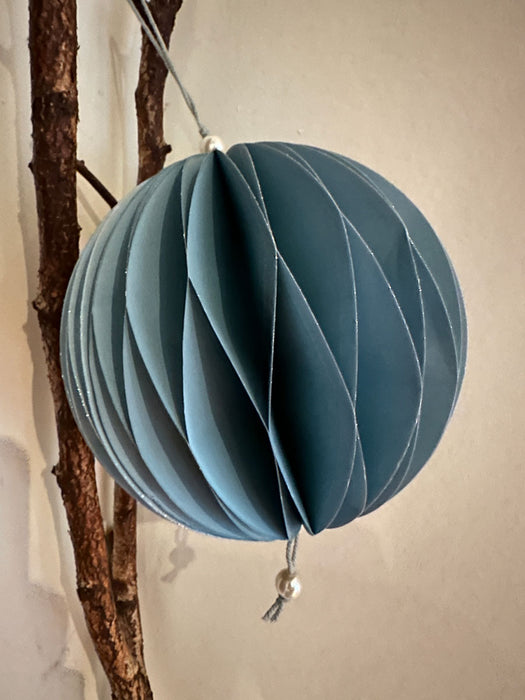 KI-generiertes Bild,3x XL Papier Wabenball Grün Blau Weiß 15cm Deko-Anhänger Weihnachten Baumschmuck